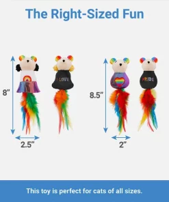 Frisco Pride Mice Plush Cat Toy with Silvervine, 4 count -The Frisco Store 331678 PT1. SY630 V1649784983