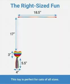 Frisco Pride Teaser Wand Cat Toy with Catnip, 2 count -The Frisco Store 331682 PT2. SY630 V1649785024