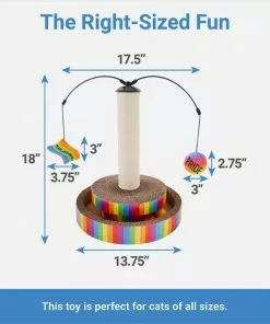Frisco Pride Interactive Cat Scratcher Toy with Catnip -The Frisco Store 331692 PT1. SY630 V1649784990