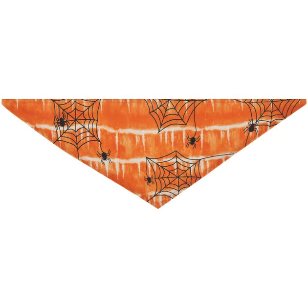 Frisco Orange Spiderweb Dog & Cat Costume Bandana 6 Frisco Orange Spiderweb Dog & Cat Costume Bandana - Image 4