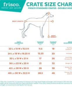 Frisco Fold & Carry Double Door Collapsible Wire Dog Crate -The Frisco Store 88786 PT2. SY630 V1568052790